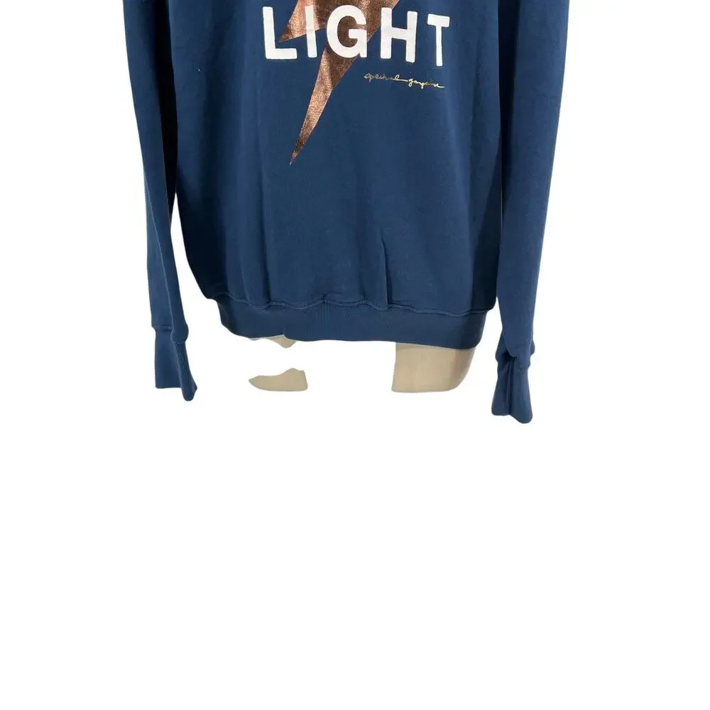 Spiritual Gangster Peace Love Light Sweatshirt Long Sleeve Blue Rose Gold Medium - Picture 9 of 12
